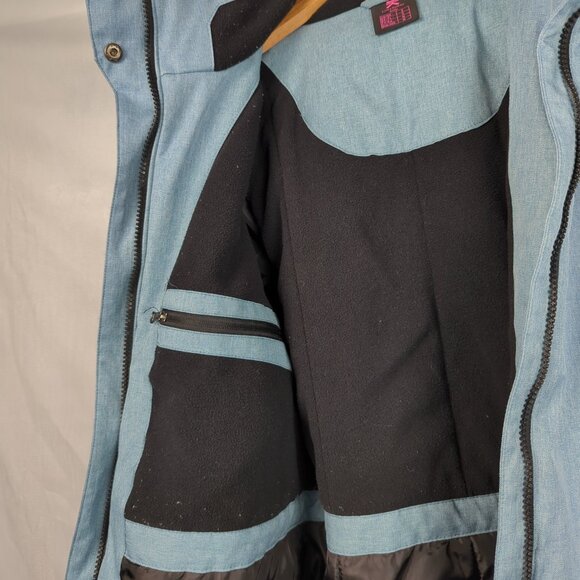 Little Donkey Andy Blue Ski Jacket with Removable Hood - Picture 7 of 10